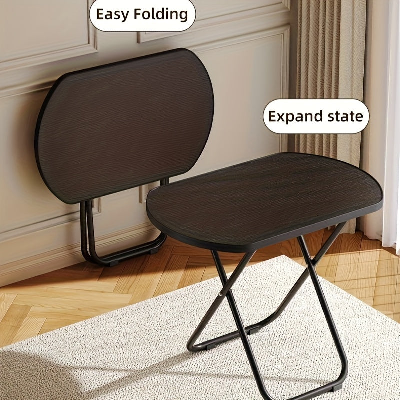 Stable Tray Table with No Assembly Required, TV Dinner Tray for Eating, Foldable Snack Tables for Bed/Sofa/ Living Room
