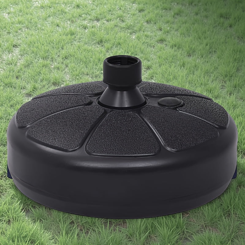 [Durable Round Umbrella Base] Durable Fillable Round Patio Umbrella Base, Free-Standing Patio Umbrella Round Base for Outdoor, Lawn, Backyard, Garden