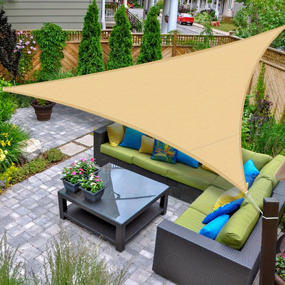 Waterproof Sun Shade Sail | UV Block Sunshade for Pool, Backyard, Yard Deck, Patio, Garden | 160-170gsm Polyester Fabric, 91- Shading Rate, Blackout Capability
