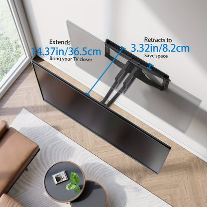 Dreamsmith 40-86 Inch Full Motion TV Wall Mount Bracket with Dual Articulating Arms, Swivel & Tilt, 132 lbs Capacity, Max VESA 600x400mm, Fits 12" & 16" Wood Studs for Home Theater & Media Room, Tv Wall Mount, Versatile Furniture Bracket, Modern Home Deco