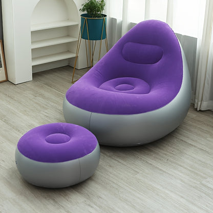 A Set of Thick Lazy Inflatable Sofas, Foldable Lounge Chairs, Outdoor Sofas with Foot Pedals And Air Pumps, Suitable for Both Home And Outdoor Use, As a Christmas And Halloween Gift for Loved Ones And Parents
