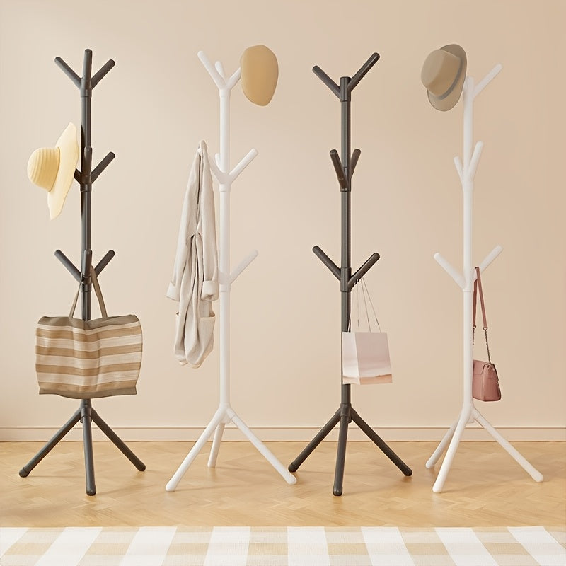 Clothes Rack with Shelf - Multifunctional Vertical Garment Organizer, Mobile Design for Home Organization - Ideal for Coats, Hats, Scarves & More Free Standing Clothes Stand for Office, Entryway, Hallway, Living Room, Bedroom, Home, Dorm