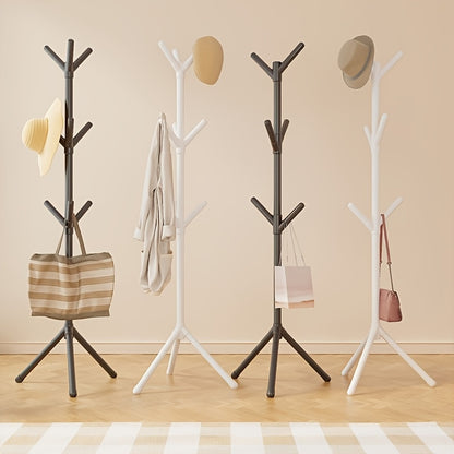 Clothes Rack with Shelf - Multifunctional Vertical Garment Organizer, Mobile Design for Home Organization - Ideal for Coats, Hats, Scarves & More Free Standing Clothes Stand for Office, Entryway, Hallway, Living Room, Bedroom, Home, Dorm