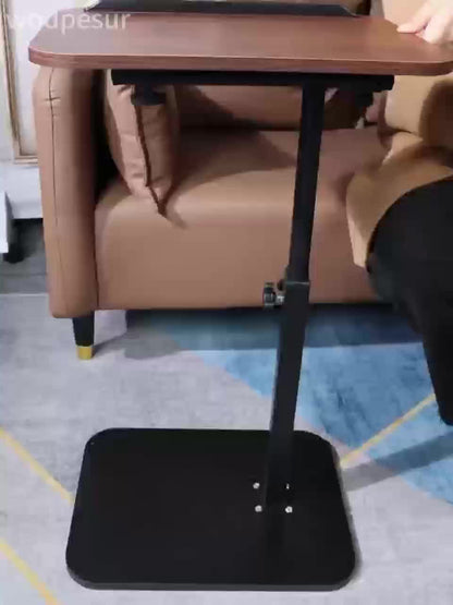 A Versatile Side Table for Sofas with Adjustable Height - Perfect for Use As a Coffee Or Office Table, Featuring an Iron Frame, Ideal for Outdoor Relaxation, Beside a Bathtub, Or to a Bed