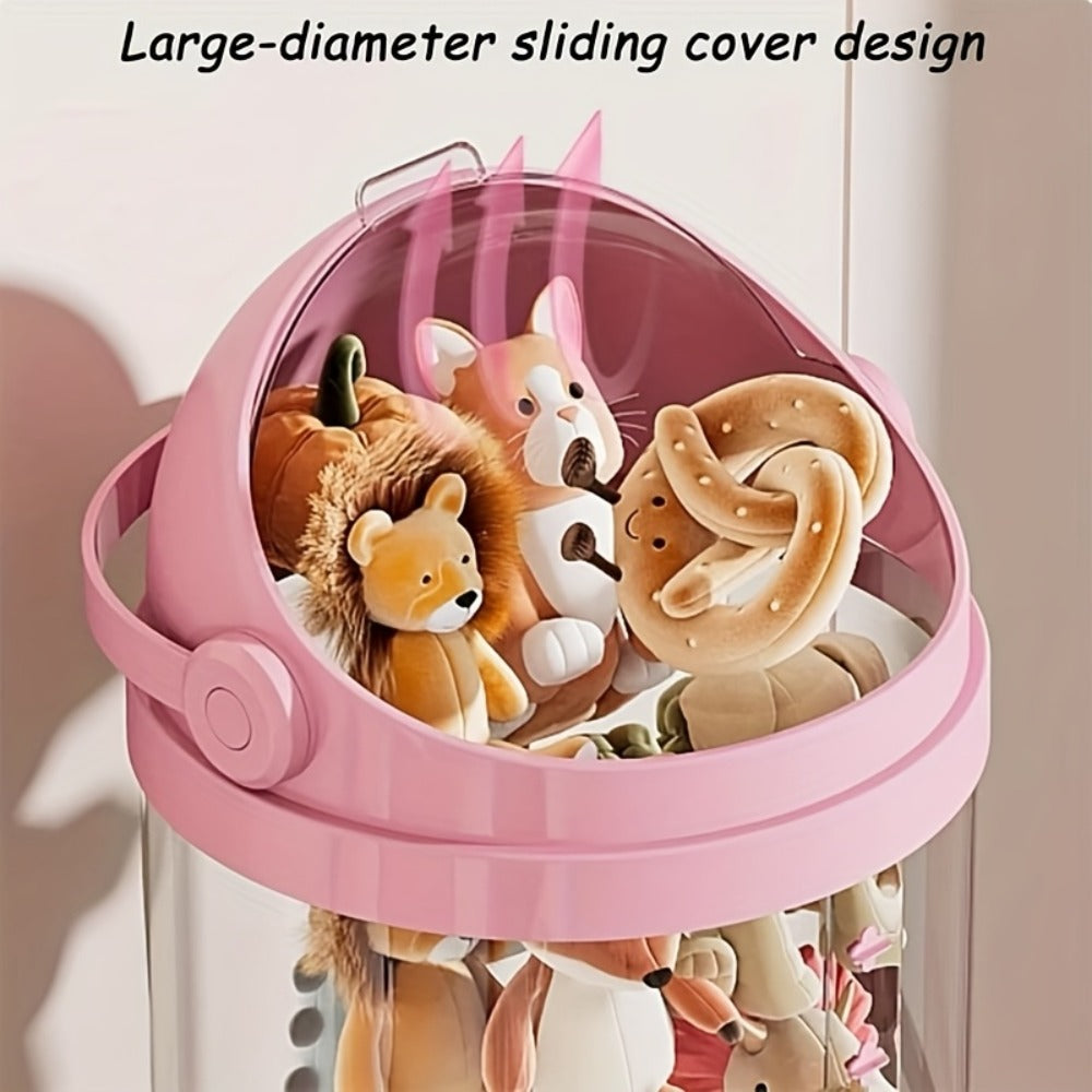 Four-layer Transparent Large-capacity Plastic Storage Bucket, Plush Animal House Design, High-transparency Storage Bucket, Keeps Plush Tidy, Suitable for Dollhouse Bedrooms And Living Room Decor, Perfect Mother's Day Gift