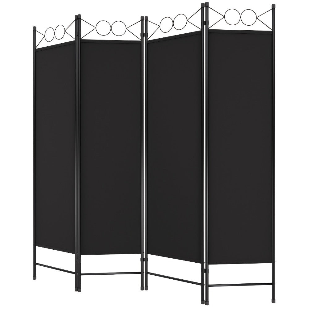 Room Divider 4 Panel Folding Privacy Screen Portable Partition Wall for Bedroom Living Room Home Office Studio Apartment 4 Colors Black Grey Tan Beige