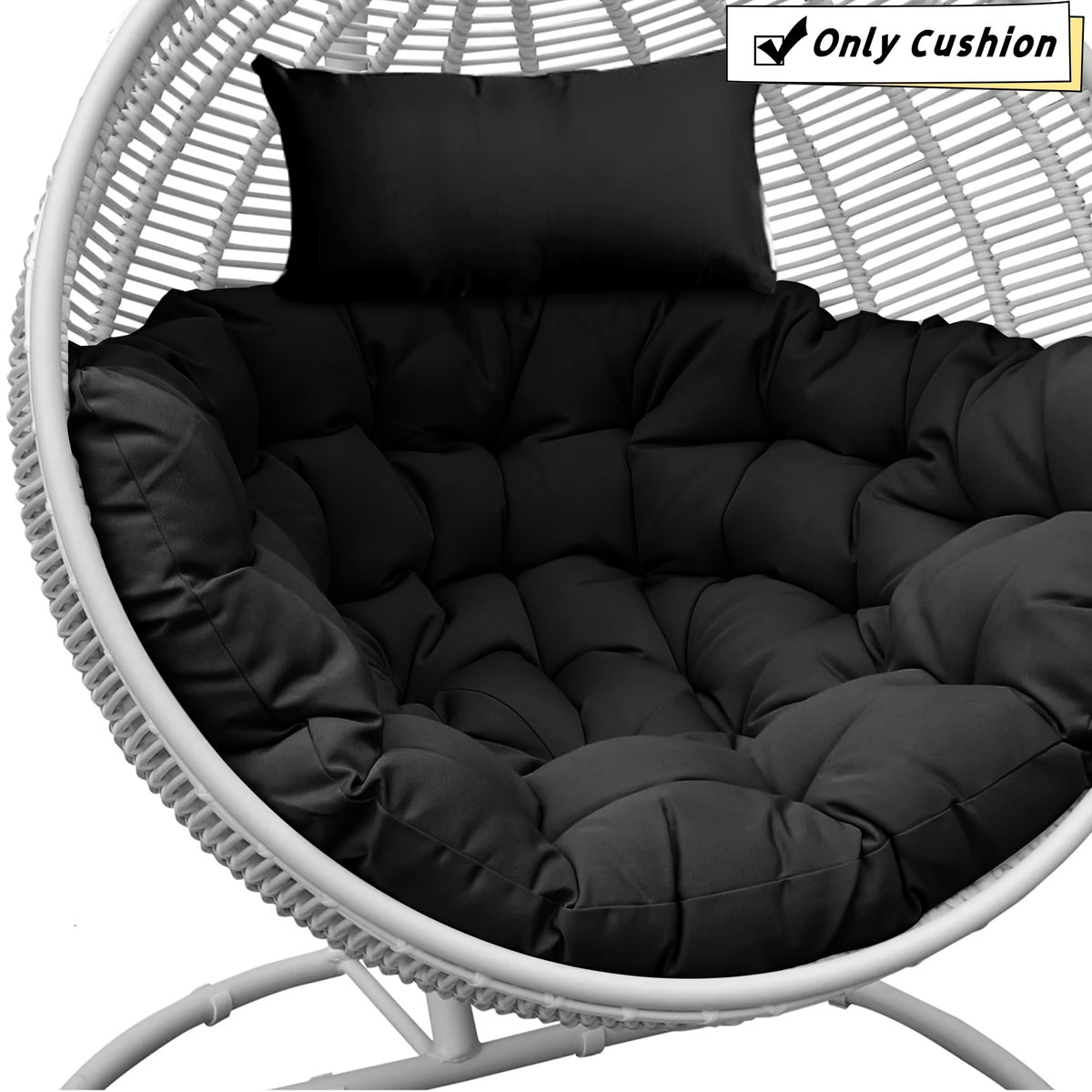 Chair Cushion shown in the Black option