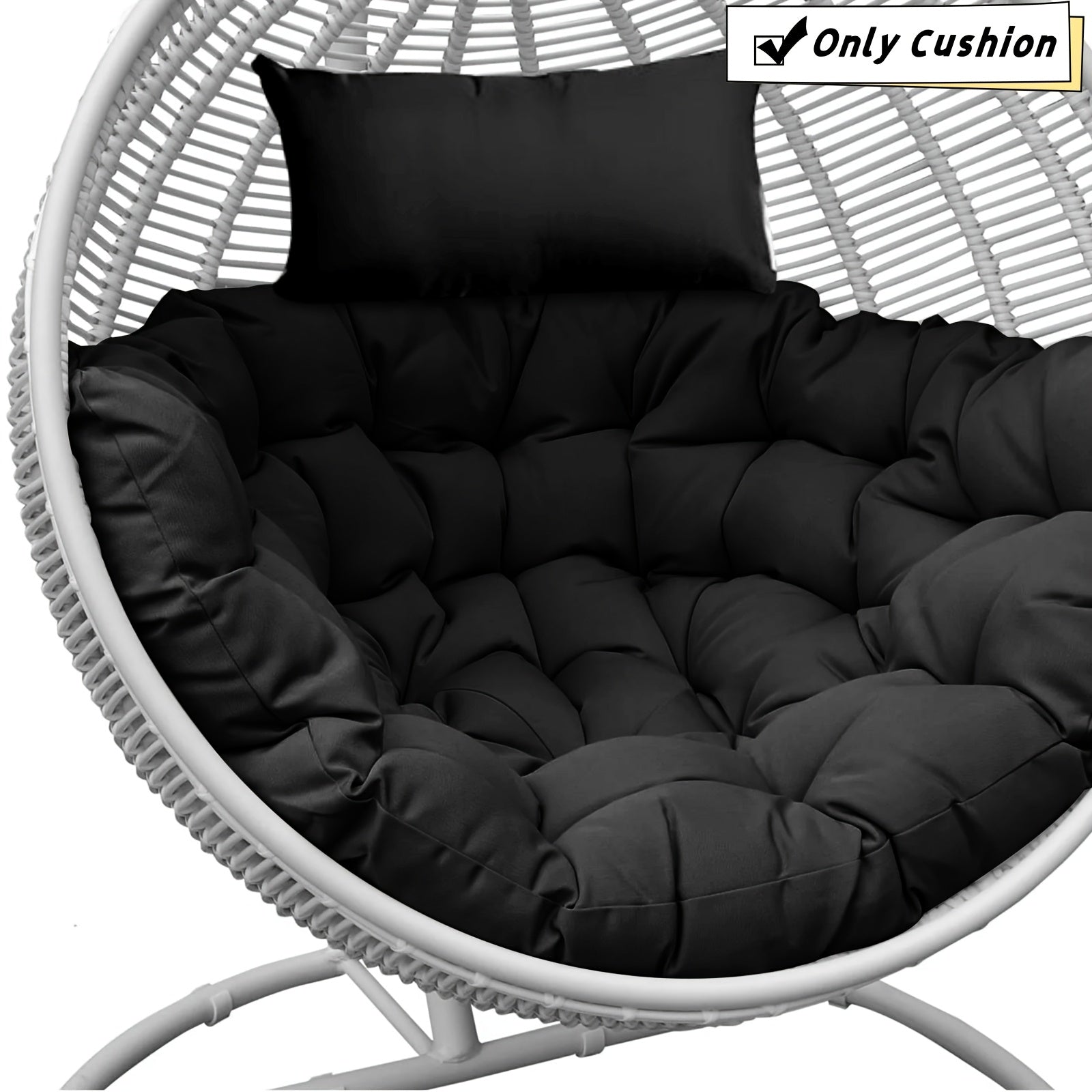 Chair Cushion shown in the Black option