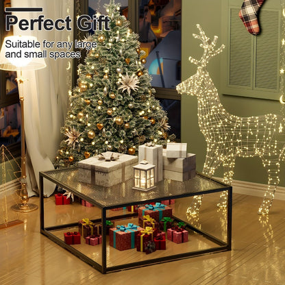 Clear Coffee Table, Modern Accent Table for Work, Display, and Everyday Use in Living Room detail image - detail view 11