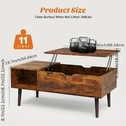 Coffee Table with Hidden Storage for Work, Display, and Everyday Use detail image - detail view 4