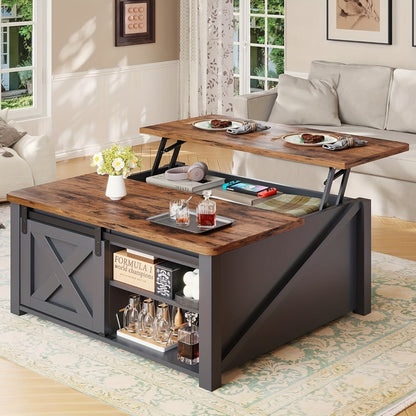 Coffee Table with Hidden Storage, Modern Accent Table for Living Room detail image - detail view 3