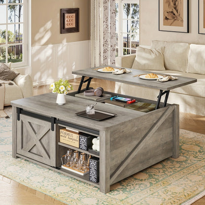 Coffee Table with Hidden Storage, Modern Accent Table for Living Room detail image - detail view 6