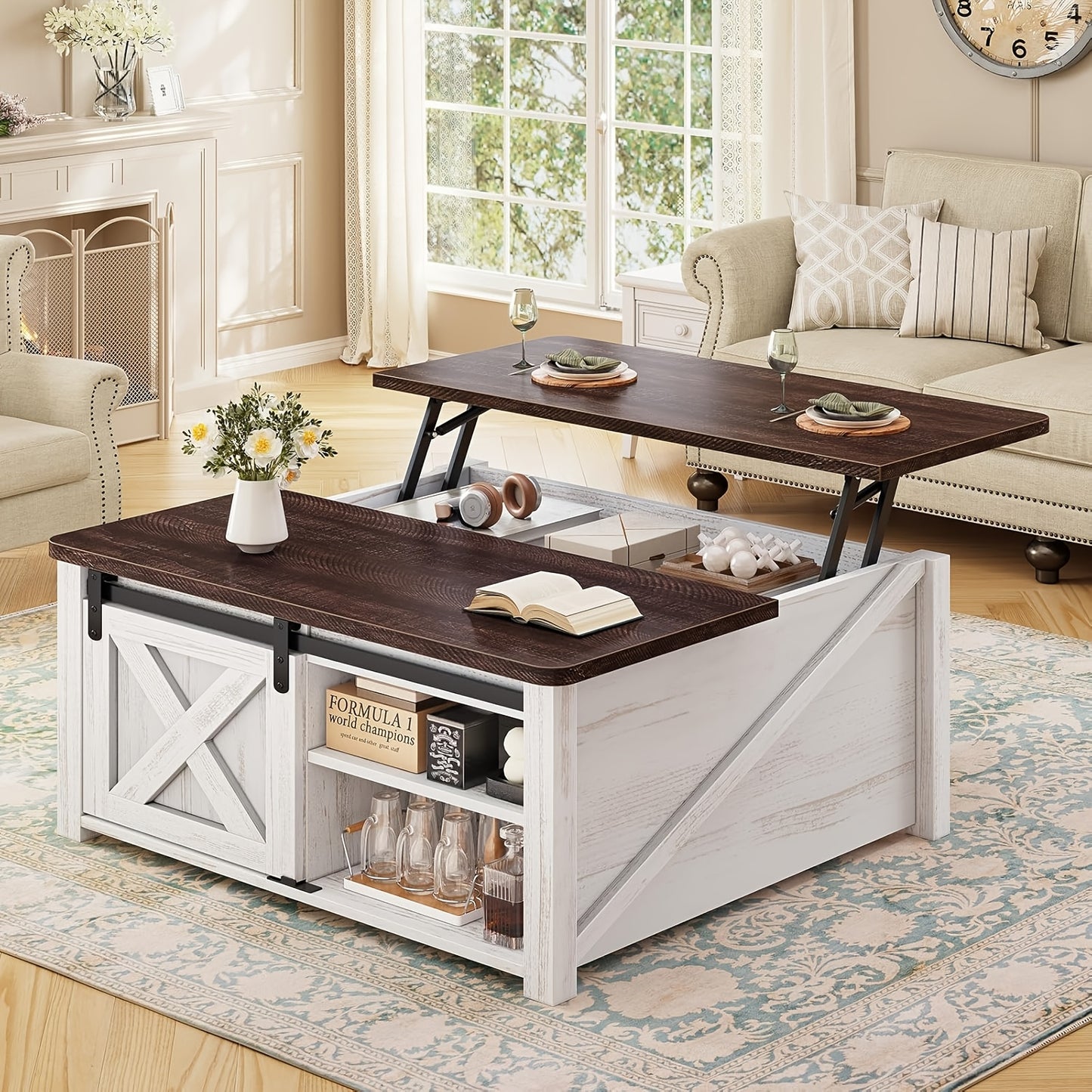 Coffee Table shown in the Vintage White option