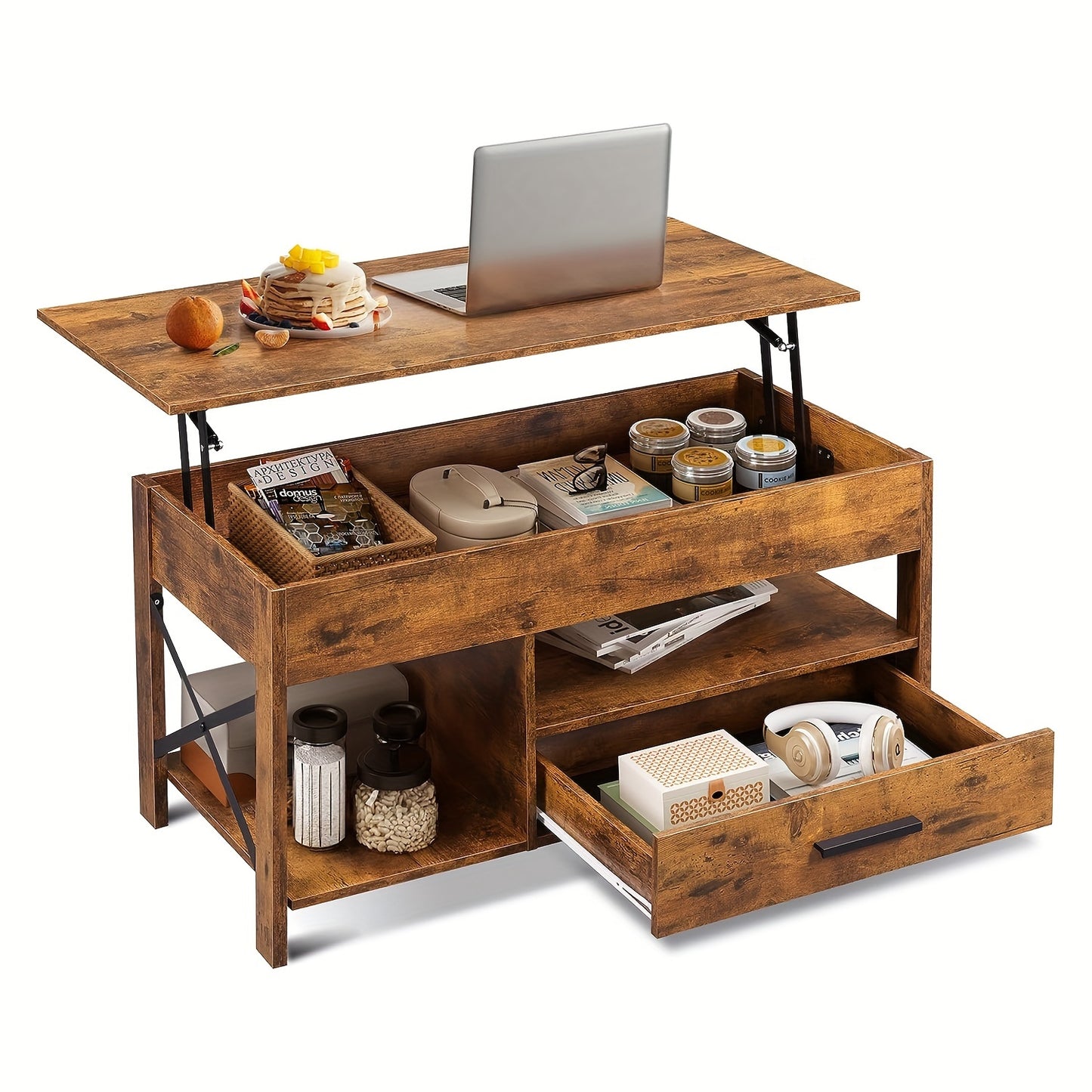 Coffee Table shown in the Rustic Brown option