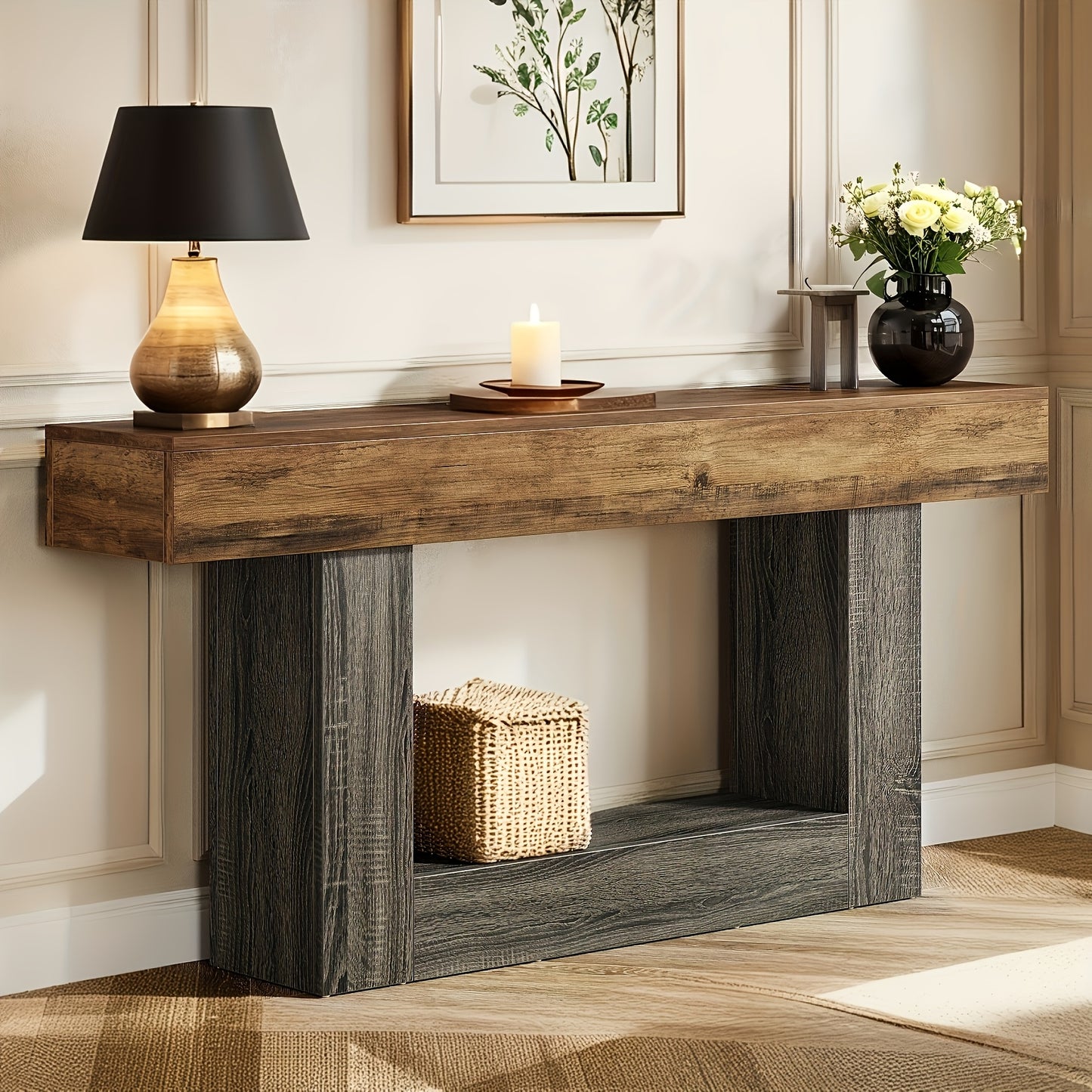 Console Table shown in the Black&Brown Color option