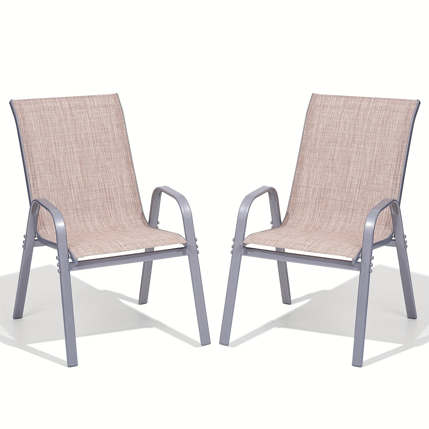 2/4/6pcs Outdoor Chairs Set, Comfortable All-Season Textilene Metal Outdoor Chairs Set, Quickly Install Patio Dining Chairs with Widen Seat And High Back, Outdoor Table Chairs with Sturdy Metal Frame for Deck, Pool, Father's Day Gifts