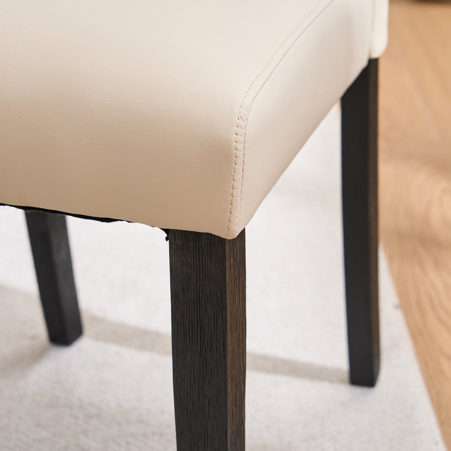 Set of 2 Faux PU Leather Upholstered Dining Chairs for Home Kitchen Living Room- Dining Room Chairs Dining Side Chairs