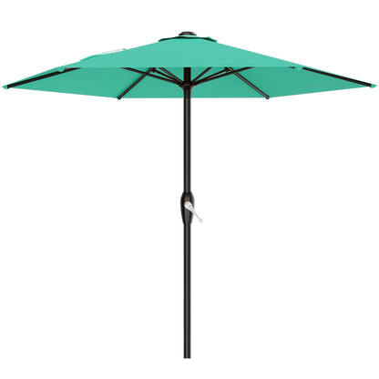 [UV Protection] 7.5' Umbrella Outdoor Patio, Pool Market Umbrella W/ 6 Fiberglass Ribs, Table Umbrella With Crank UV Protection For Porch, Deck, Yard, Garden