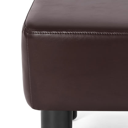 Small Footstool Ottoman PU Leather Footrest Modern Rectangular Footstools for Office Living Room Bedroom