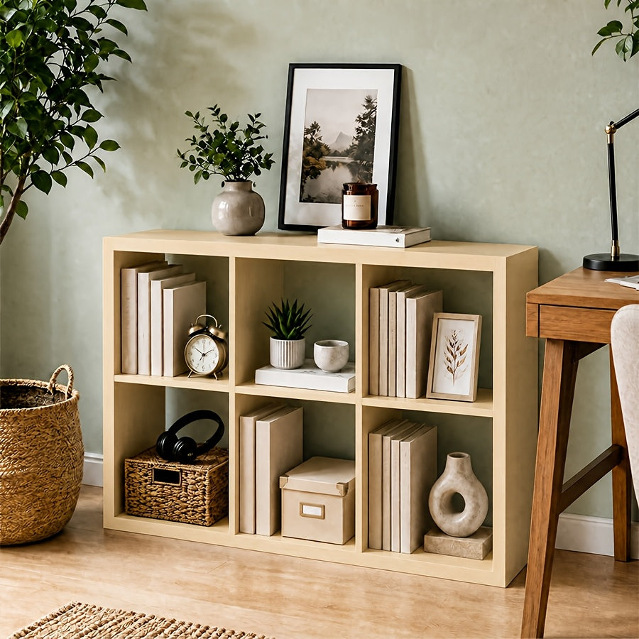 2/3/4/6/8/9 Thick Frame Bookshelf, Open Back Panel Cube Storage Cabinet, Floor-standing Bookshelf With Anti-tip Kit, Wooden Open Display Rack For Living Room, Bedroom, Study, White/chocolate Open Bookshelf, With Open Back