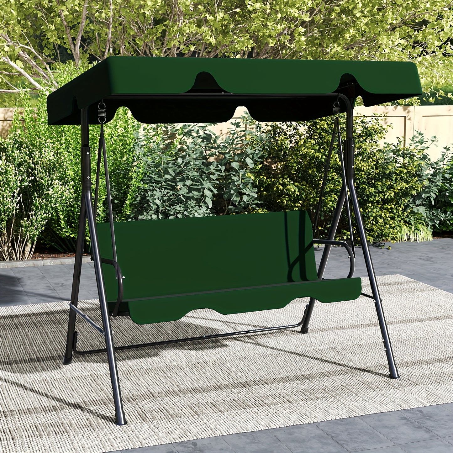 Outdoor Swing for Adults, Covered with Canopy, Equipped with Heavy Duty Stand & Adjustable Bracket, Perfect for Backyard, Garden Or Lawn, Patio Swing Set
