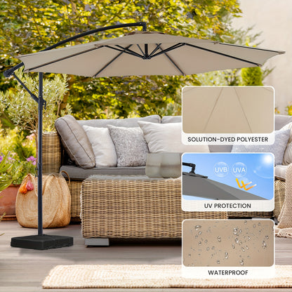 10ft Beach Umbrella, 732 Sq Ft Shade Coverage, 180g UPF 50, Waterproof and Sunshade, Perfect for Pool, Patio and Outdoor