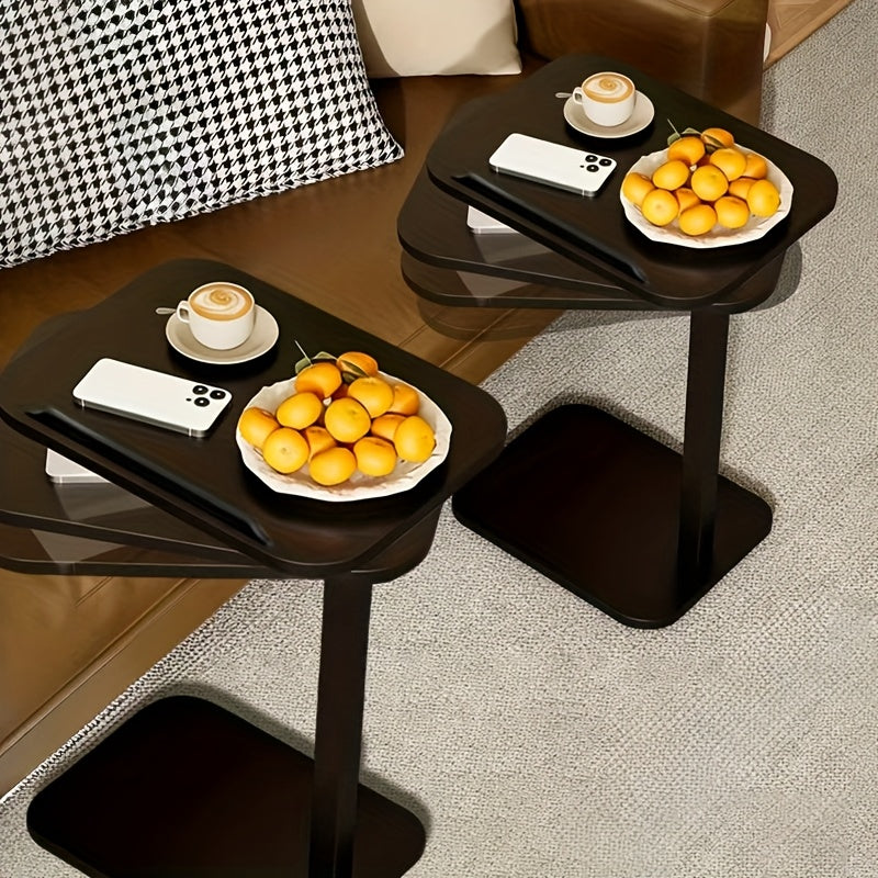 Side Table, TV Travel Table-Adjustable Height Side Table, Sofa C-Shaped Tea Table, 360 ° Rotating Small Side Table Tea Table, Bedroom, Apartment, Small Space Side Table, Sofa Side Cabinet And Coffee Table Function in One/Home Decor Living Room Decor