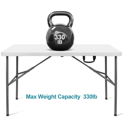 Folding Table, Lightweight Folding Table for Party, Dining, Barbecue, Board Game with Carrying Handle, Folding Locks - Mesas Para Fiestas
