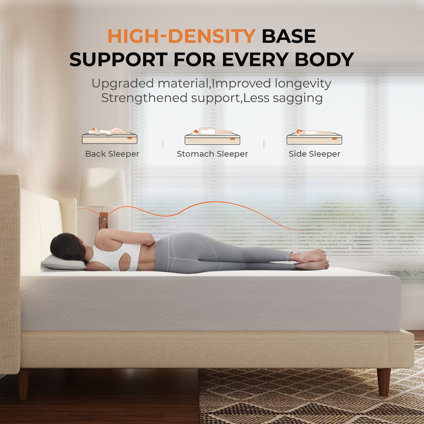 Novilla Bed Mattress, 6 10 12 Inch Twin Full Queen King Size Mattress with Gel Memory Foam for Cooling Night Sleep For Support Comfort