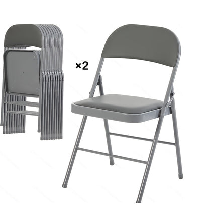 PU Leather Folding Chairs with Padded Seats & Steel Frame, Portable Stackable Chairs for Events Weddings Dining Home Office Church, 2 4 8 10 12 20 Packs Available in Khaki Black Grey
