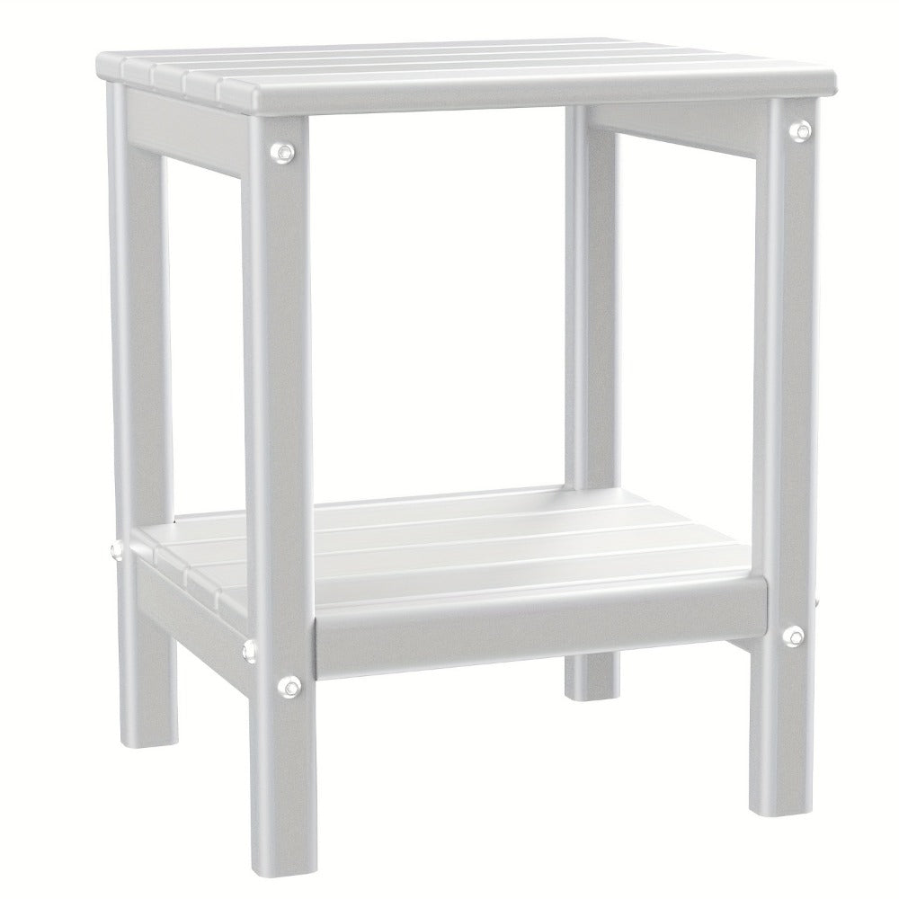 HDPE Adirondack Side Table Outdoor – Weather Resistant Rectangular End Table 15"x14"x18" for Adirondack Chair, Patio, Pool, Garden & Camping – 9 Colors, 1/2/4 Pack
