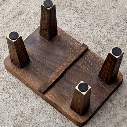 Solid Wood Japanese Style Square Stool Low Seat Chair No Cushion Footrest for Living Room Bedroom Entryway Outdoor, Tatami Floor Stool Easy Clean Minimalist Furniture