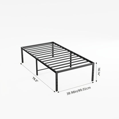 Metal Platform Bed Frame with Under Bed Storage 12 14 16 18 Inch Height Steel Slat Support No Box Spring Needed Twin Twin XL King Bedroom Furniture