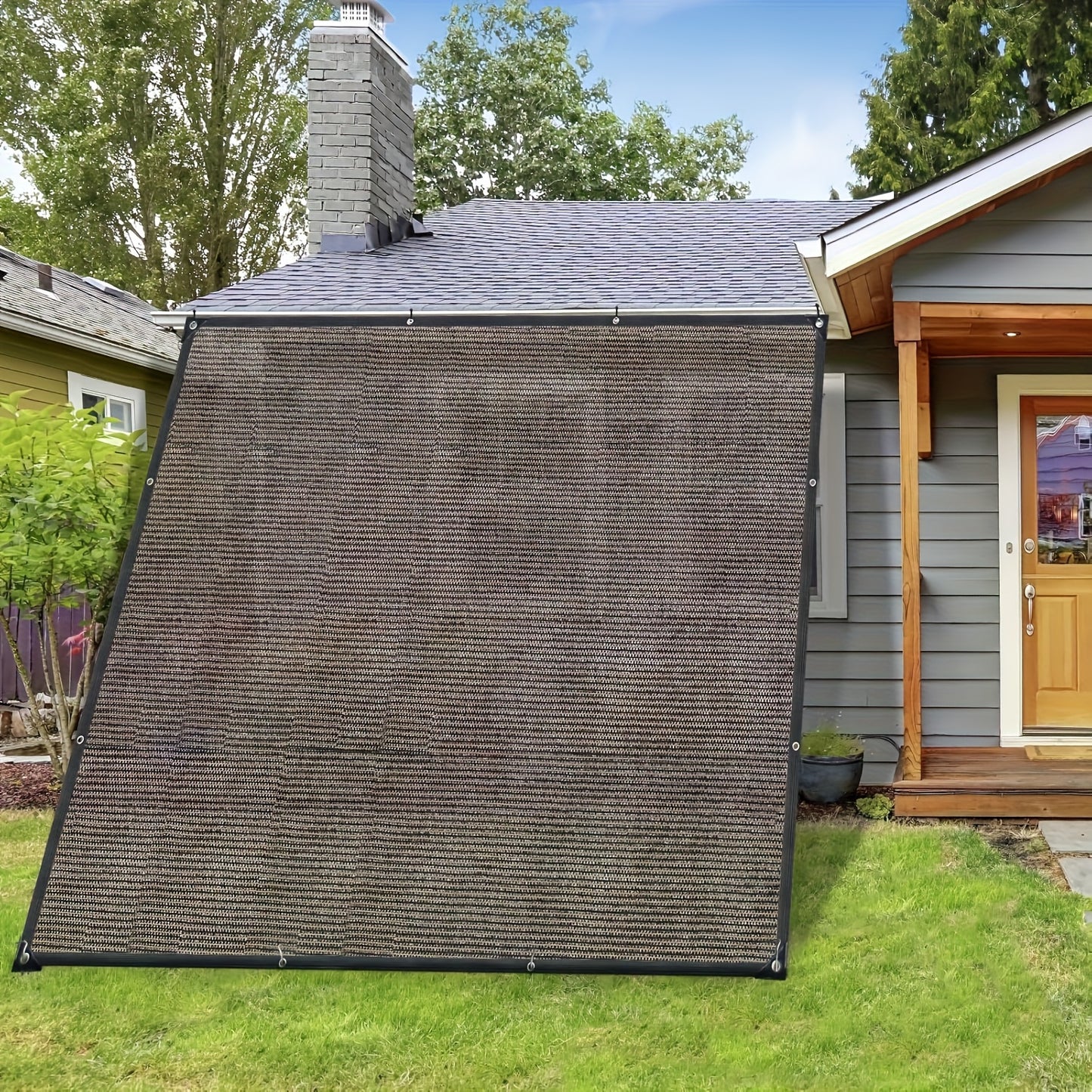 Outdoor Pergola Shading Net - Brown HDPE Design, 90 Shading - Send Lanyard When You Shoot, Suitable for Gardens, Greenhouses, Agricultural Shading, UV Protection, Windproof And Durable, Easy to Create Balcony Privacy Net, Fence Shielding Protection!