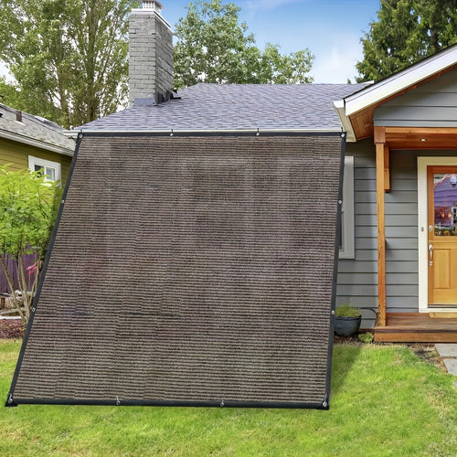 Outdoor Pergola Shading Net - Brown HDPE Design, 90 Shading - Send Lanyard When You Shoot, Suitable for Gardens, Greenhouses, Agricultural Shading, UV Protection, Windproof And Durable, Easy to Create Balcony Privacy Net, Fence Shielding Protection!