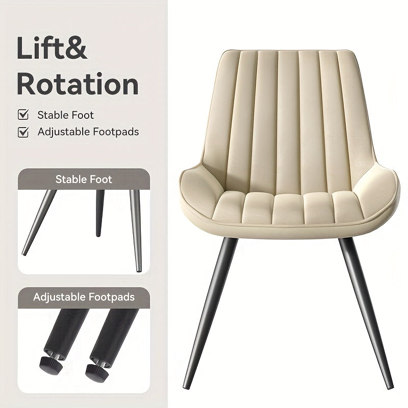 Modern Dining Chairs Set Of 2/4! Comfy Dining Room Chairs Reception Chair with Thick Cushions, Upholstered Fabric Kitchen Side Chairs with Metal Legs Suitable for Office Bar Kitchen Dining Room
