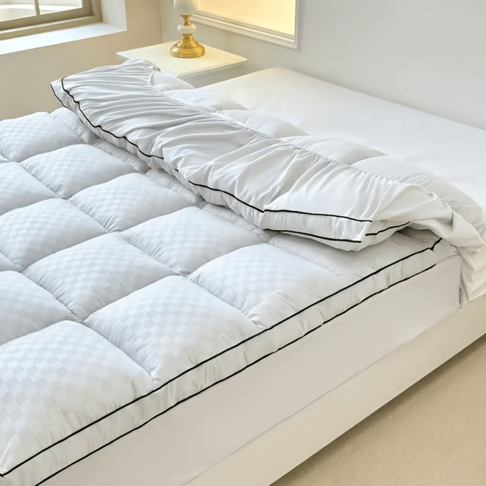 Cooling Mattress Topper Pillow Top Deep Pocket Fit Microfiber Cover Machine Washable – 6 Colors Twin Full Queen King Cal King for Hot Sleepers