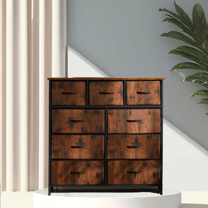 [Storage Cabinet Tower] 4/7/8/9-Drawer Home Display Cabinet, Storage Cabinet, Tall Dressing Table Fabric Storage Tower, Wooden Top, Suitable For Wardrobes, Entrances, Living Rooms, Can Be Purchased Individually Or Multiple As Needed