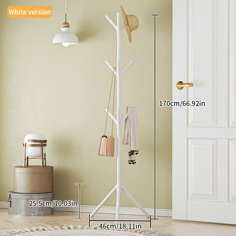 Clothes Rack with Shelf - Multifunctional Vertical Garment Organizer, Mobile Design for Home Organization - Ideal for Coats, Hats, Scarves & More Free Standing Clothes Stand for Office, Entryway, Hallway, Living Room, Bedroom, Home, Dorm