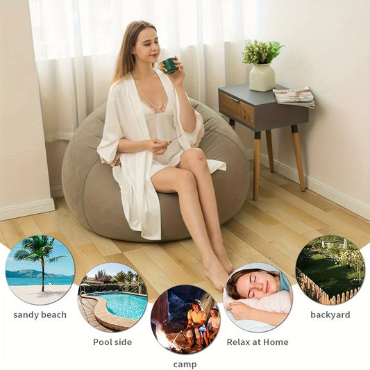Inflatable Two-Part Spherical Couch, a Comfortable And Portable Lazy Chair, Ideal for Relaxation, Outdoor Camping, And Hiking