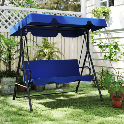 Outdoor Porch Swing Glider With Canopy And Adjustable Bracket, Heavy Duty Frame, Great Patio Furniture Deal, For Adults, For Backyard, Lawn, Or Garden