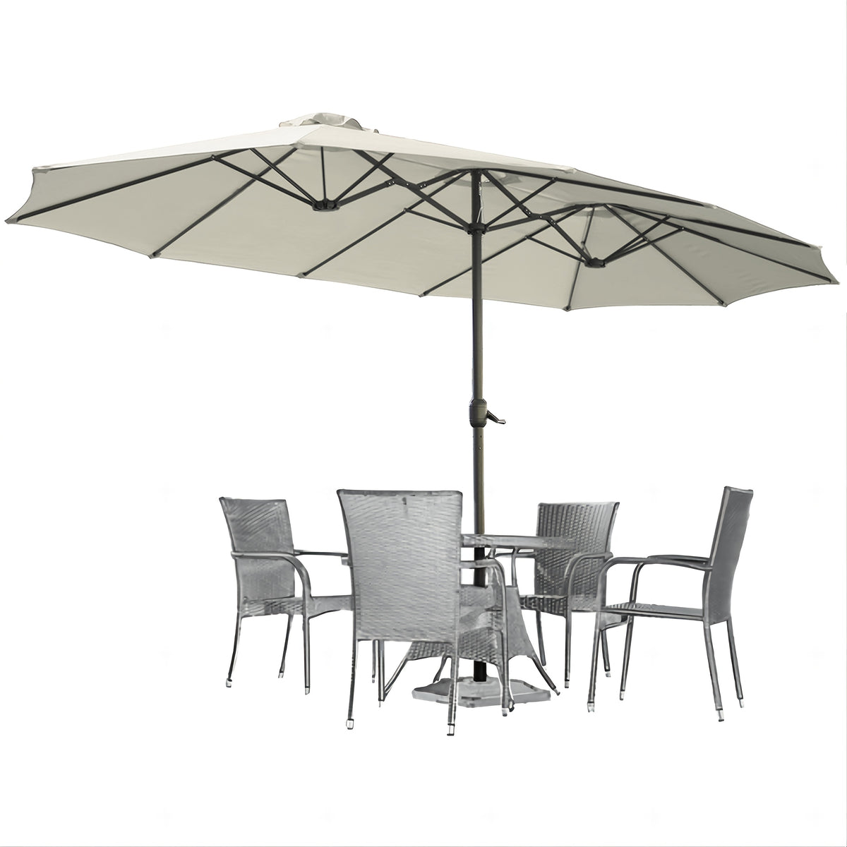 Patio Umbrella shown in the Cream option