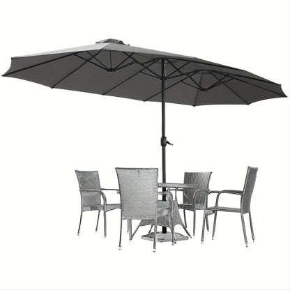 Double-Sided Patio Umbrella, Backyard Sun Shade for Outdoor Shade and Protection detail image - detail view 9