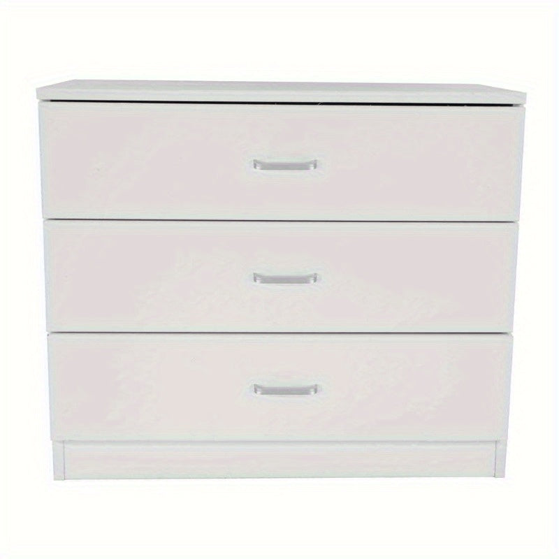 Storage Dresser with Drawers Organizer Closet Chest Modern White 3 Drawer Dresser for Bedroom, Living Room