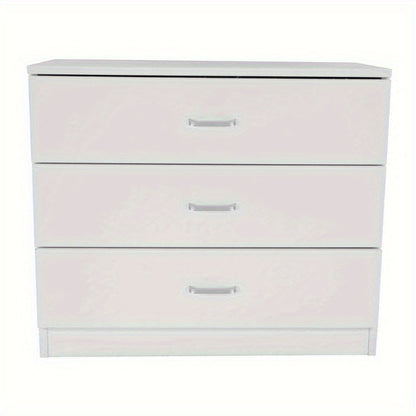 Storage Dresser with Drawers Organizer Closet Chest Modern White 3 Drawer Dresser for Bedroom, Living Room