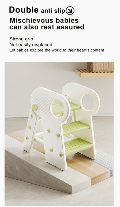 Kids Step Stool for Bathroom Sink Kitchen Counter, Adjustable 3 Step Stool for Toddler Toilet Potty Training Toilet Stool with Handles, Non-Slip Kids Step Ladder Learning Helper Tower