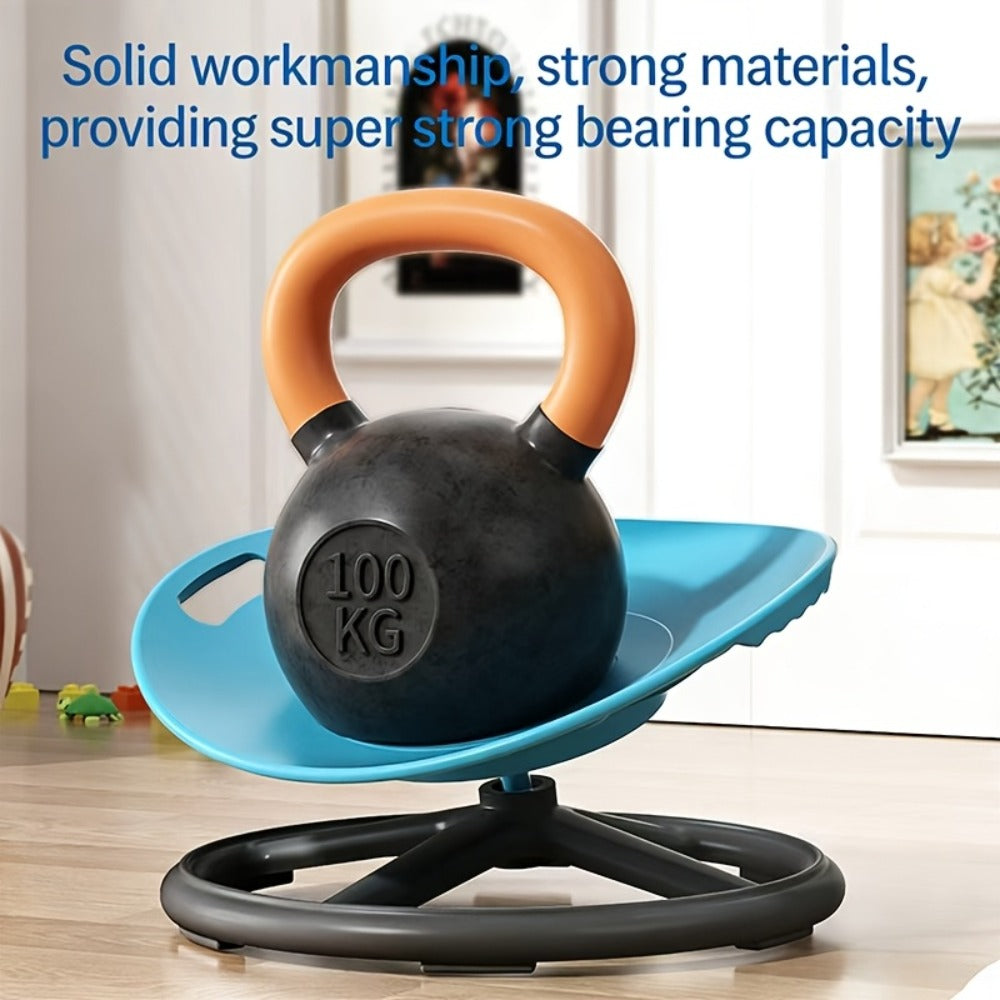 1 Autistic Children's Oversized Anti Spinning Sensory Chair - Blue And Orange Red, Sturdy Hard Plastic Frame with Anti Slip Base, Easy to Clean Surface, Ideal for Sensory Processing Disorders, Motor Skill Development, Concentration, Smooth Rotation