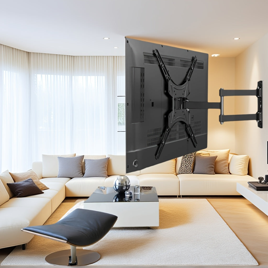 Full Motion TV Wall Mount Bracket with Articulating Arms, Swivel, Tilt, And Extension for 26-55/26-60 Inch TVs, Supports Up to 66/77 Lbs with Max VESA 400x400mm Multifunctional Mount for Home Entertainment