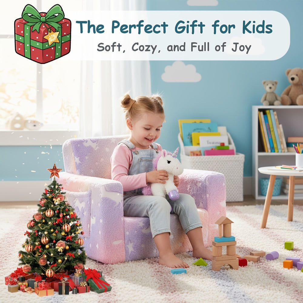 Tiita Kids' Convertible Couch, Sofa Bed Chairs, 2-In-1 Plush Chair for Children, Folding Sofas That Transform Into Loungers, Cozy Armrest Chair Bed Sofa for Boys Or Girls