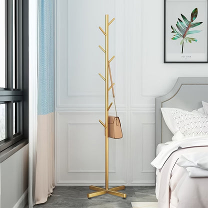 Freestanding Metal Coat Stand Entryway Hat Rack for Coats Hats Bags Umbrellas, Contemporary Upright Garment Hanger Coat Tree for Bedroom Living Room Hallway